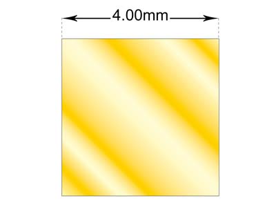 9 Kt Gelbgolddraht, Df, Vierkant, 4,00 mm, Weichgeglüht, 100 % Recyceltes Gold - Standard Bild - 2