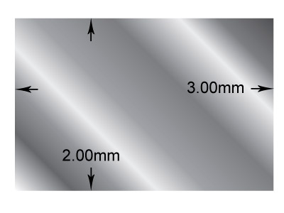 Rechteckiger Draht Aus Sterlingsilber, 3 x 2 mm, 100 % Recyceltes Silber - Standard Bild - 2