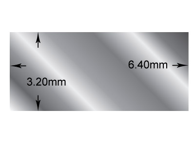 Rechteckiger Draht Aus Sterlingsilber, 6,4 x 3,2 mm, Weichgeglüht, 100 % Recyceltes Silber - Standard Bild - 2