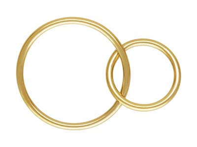 Verschlungene Ringe, Goldfilled, 15mm Und 10mm