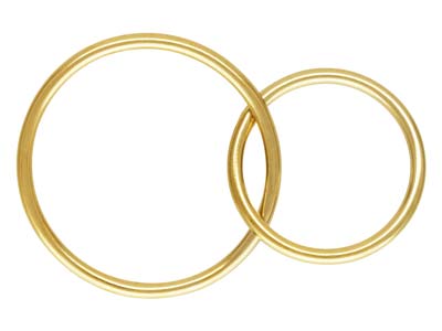 Verschlungene Ringe, Goldfilled, 16mm Und 12mm