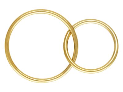 Verschlungene Ringe, Goldfilled, 16mm Und 12mm