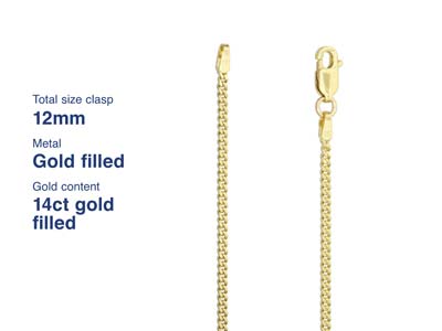 Karabinerverschluss Flach 8 MM Offener Ring, Goldfüllung - Standard Bild - 4