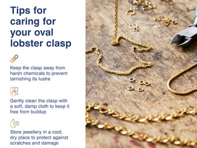 Karabiner Schließe Flach 12 MM Ringoffen, Goldfüllung - Standard Bild - 6