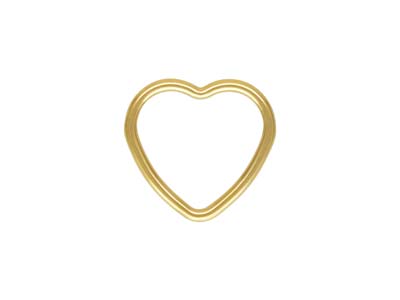 Geschlossene Ringe In Herzform, Goldfilled, 10mm, 5er-pack