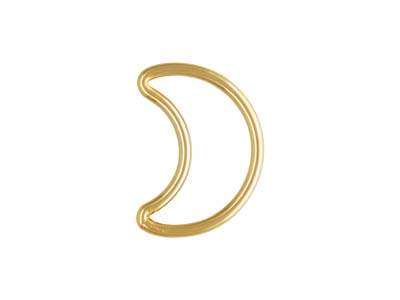 Geschlossene Ringe, Goldfilled, Mondsichel, 11 X 8mm, 5er-pack