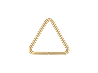 Dreieckige DrahtbÜgelbiegeringe, Goldfilled, 10mm, 5er-pack