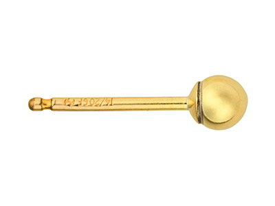Kugel-ohrstecker,--goldfilled-,----3 mm
