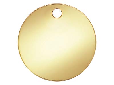 Runde Scheibe, Goldfilled, 10mm, Leichter Rohling