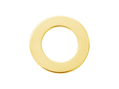 Scheibe Flach, 20mm Lochbohrung,gold Filled