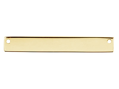 Steg, Rechteckig, Mit Lochbohrung, 40x6mm, Gold Filled