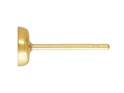 Runder Ohrstecker, Goldfilled, Zargenfassung, 4 mm - Standard Bild - 2