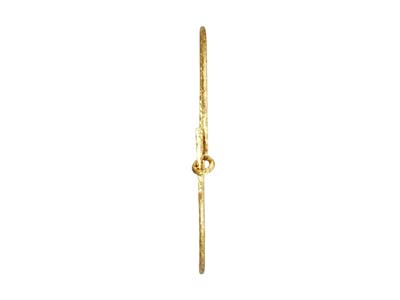 Kreole Mit Glänzenden Perlen, Goldfilled, 30 mm - Standard Bild - 2