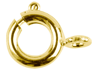 Goldbeschichtete Kettenverschlüsse, 7mm, 10er-pack