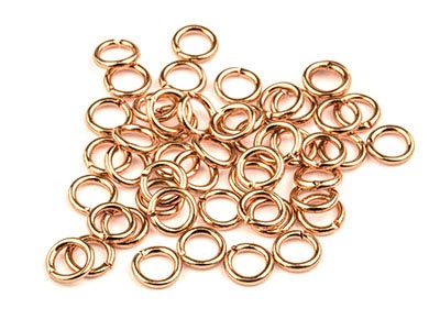 Mit Roségold Beschichteter Biegering, Rund, 5mm, Stärke 0,95mm, 50er-pack