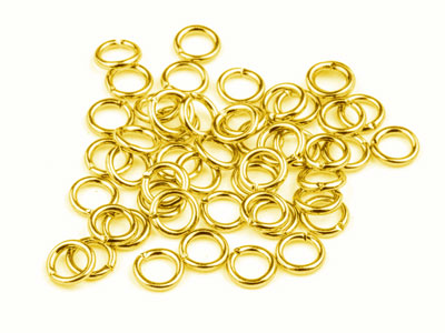 Goldbeschichteter Biegering, Rund, 5mm, 100er-pack