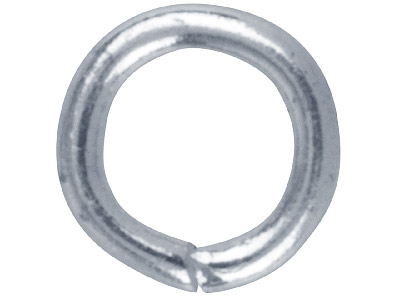 Silberbeschichteter Biegering, Rund, 5 mm, 100er-pack, Durchmesser 0,95 mm - Standard Bild - 2