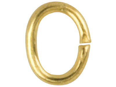 Goldbeschichteter Biegering, Oval, 4mm, 100er-pack, 4 X 3mm