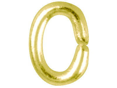 Goldbeschichteter Biegering, Oval, 5,5mm, 100er Pack