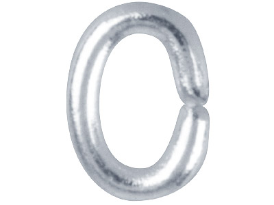 Silberbeschichteter Biegering, Oval, 5,5mm, 100er Pack