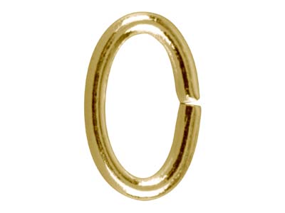 Goldbeschichteter Biegering, Oval, 9,4 mm, 100er Pack - Standard Bild - 2
