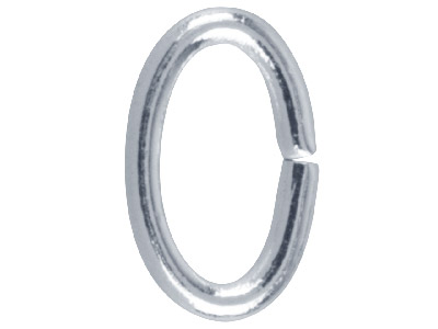 Silberbeschichteter Biegering, Oval, 9,4mm, 100er Pack
