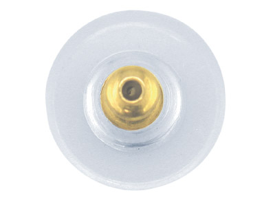 Ohrring-verschlüsse Aus Kunststoff Mit Goldbeschichtetem Metall In Der Mitte, 20er-pack - Standard Bild - 2