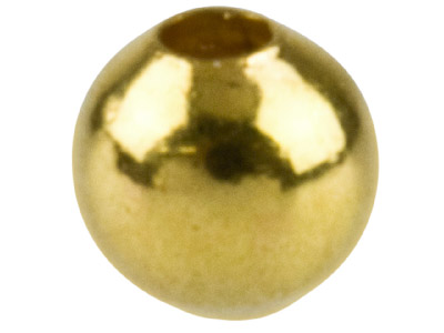 Schlichte, Goldbeschichtete Runde Perlen Mit 2löchern, 2,5mm, 50er-pack