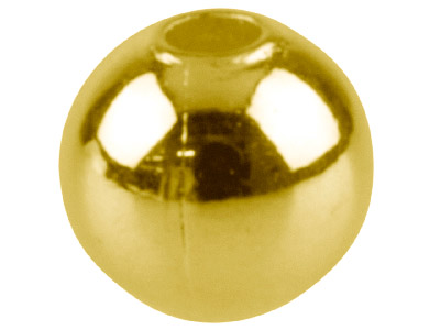 Schlichte, Goldbeschichtete Runde Perlen Mit 2löchern, 3,0mm, 50er-pack