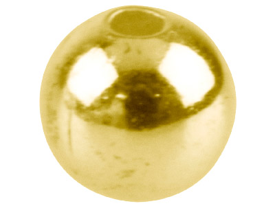 Schlichte, Goldbeschichtete Runde Perlen Mit 2löchern, 4,0mm, 50er-pack