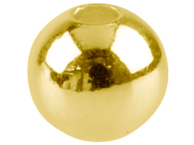 Schlichte, Goldbeschichtete Runde Perlen Mit 2löchern, 5,0mm, 25er-pack