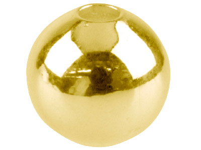 Schlichte, Goldbeschichtete Runde Perlen Mit 2löchern, 6,5mm, 25er-pack