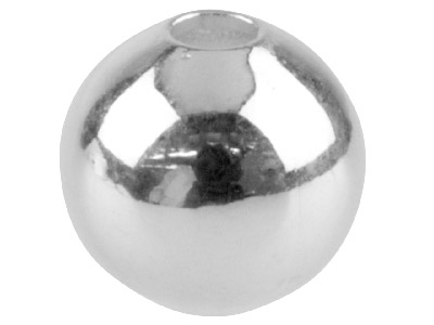 Schlichte Silberbeschichtete Runde Perlen Mit 2löchern, 6,5mm, 25er-pack