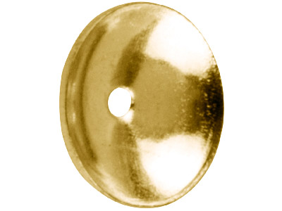 Goldbeschichtete, Schlichte Perlenkappe, 5mm, 25er-pack