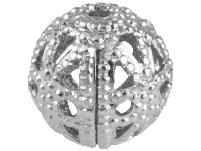 Silber Eloxierte, Aluminiumperlenkappen Perlen Für Filigranschmuck, Rund, 8 Mm, 10er-pack