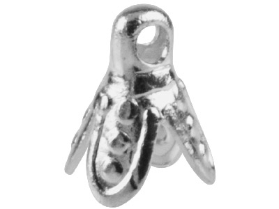 Silberbeschichtete Glockenverschlüsse, 5x6mm, 10er-pack
