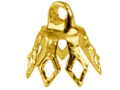 Goldbeschichtete Glockenverschlüsse, 7x8mm, 10er-pack