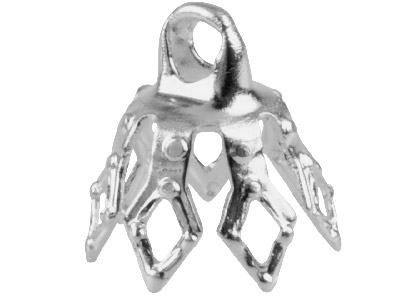 Silberbeschichtete Glockenverschlüsse, 7x8mm, 10er-pack