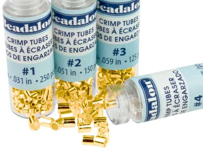 Goldbeschichtete Beadalon Quetschröhre, Set Mit Verschiedenen Varianten, Gröen 1-4