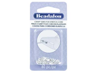 Beadalon Silberbeschichtete Quetschröhren Für Dehnbare Schnur, Passt Für Dehnbare Schnüre Mit 0,8mm, 80er-pack