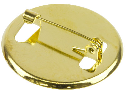 Goldbeschichtete Runde Broschenrückseiten, 25mm, 6er-pack