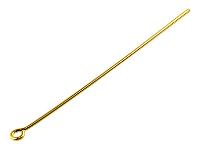 Goldbeschichtete Stifte, Mit Ösen, 50 mm, 50er-pack - Standard Bild - 2