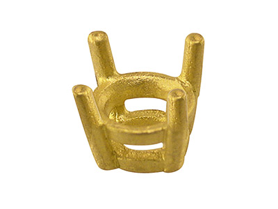 Doppelkrallenfassung Aus 9kt Gelbgold, Rund, 8,0mm, R4d80