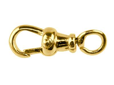 Karabinerverschluss Mit Offener Öse19 Mm, Gelbgold 9k