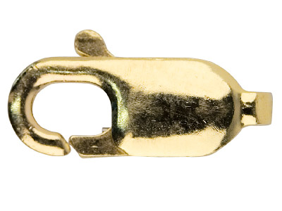 9 Kt Gelbgold-karabinerhaken, Oval, 9 mm - Standard Bild - 1