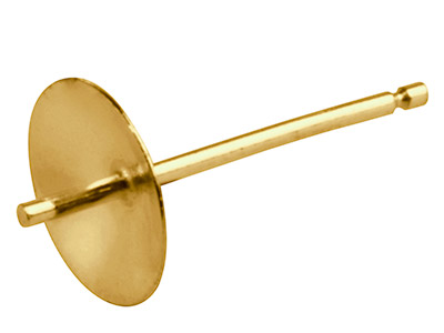 Schalenstift Aus 9 Kt Gelbgold, 4mm, 301