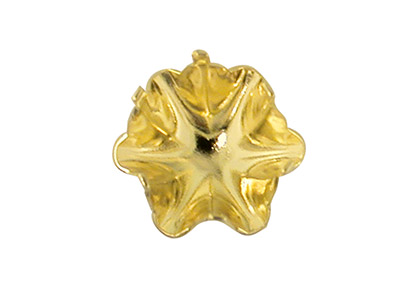 Buttercup-ohrring Aus 9 Kt Gelbgold, Krappenfassung, 4 mm - Standard Bild - 2