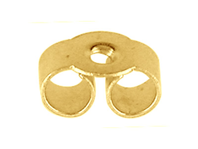 Ohrmuttern Aus 9 Kt Gelbgold, Leicht, 109, 6er-pack, 100 % Recyceltes Gold - Standard Bild - 1