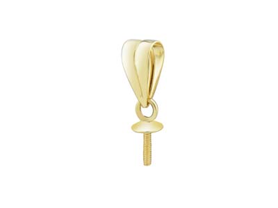 Bügel Aus Gelbgold, 9karat, Mit Nut Und Gewindeschale, 3mm
