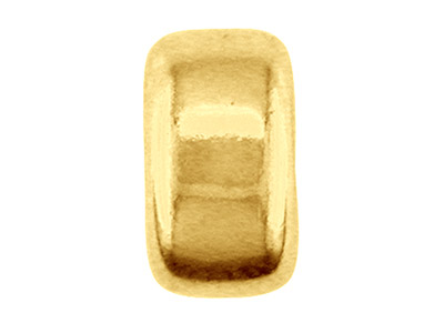 Schlichte, Flache Perlen Aus Gelbgold, 9 karat, Mit 2 löchern, 5,0 mm, Schwer - Standard Bild - 2